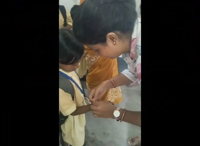 A moment from the society’s Rakhi celebration video