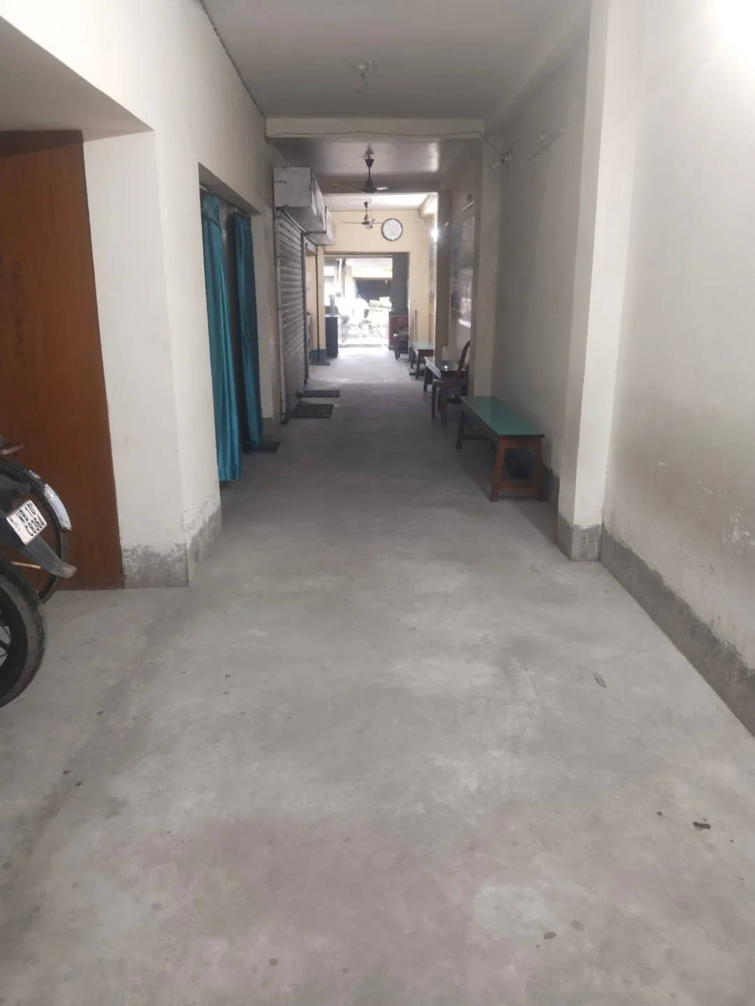 A view along a school corridor